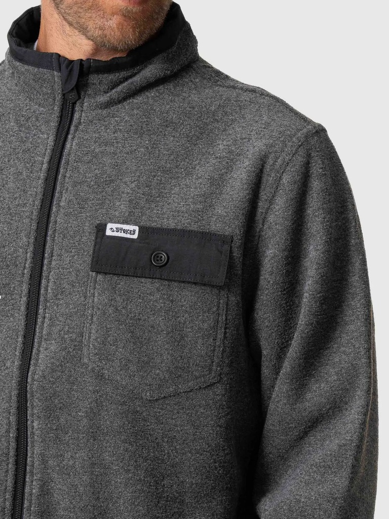 Stoked Chaquetas Hombres Terry Grey