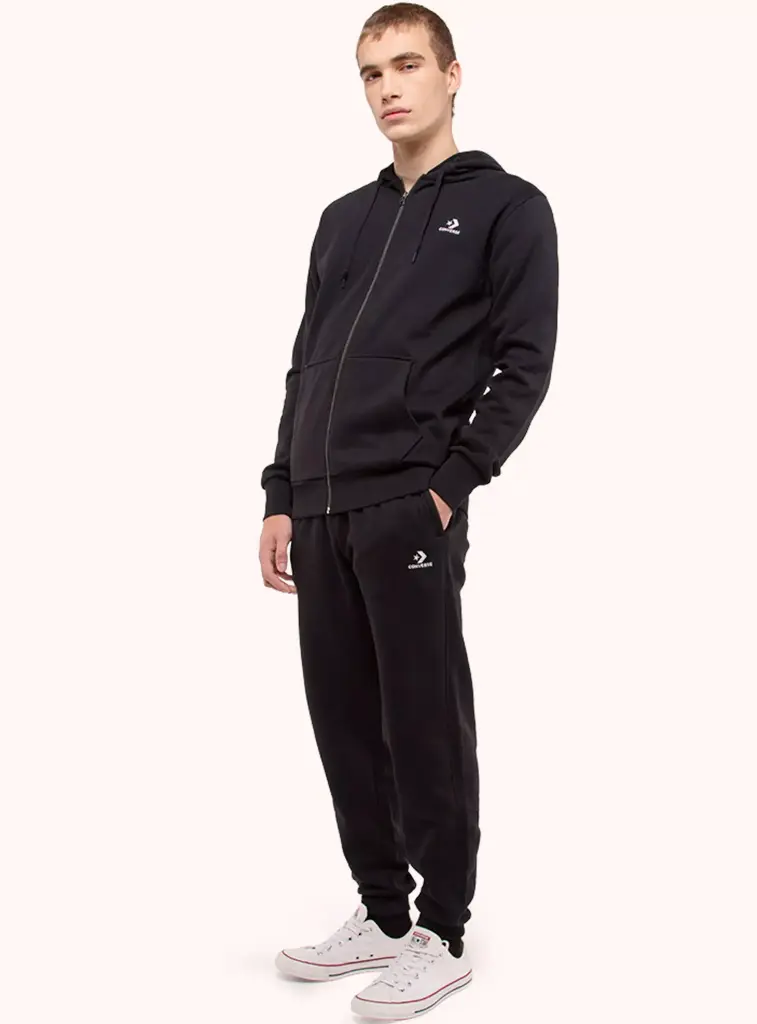 Converse Polerones Full Zip Star Chevron Negro