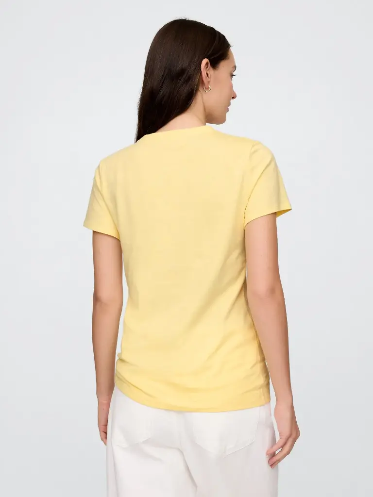 Gap Poleras Ss Logo Classic Tee Pale Banana