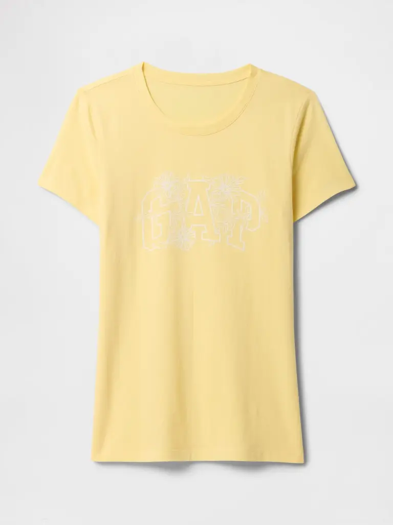 Gap Poleras Ss Logo Classic Tee Pale Banana