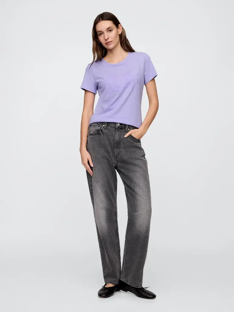 Gap Poleras Ss Logo Classic Tee Warm Violet