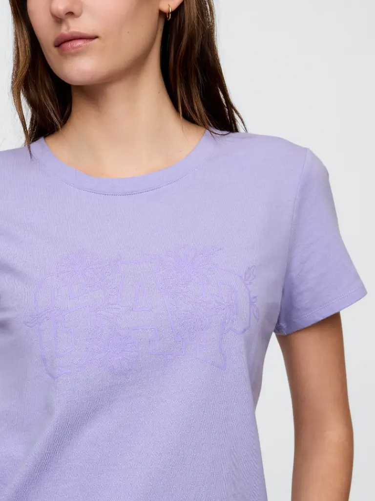 Gap Poleras Ss Logo Classic Tee Warm Violet