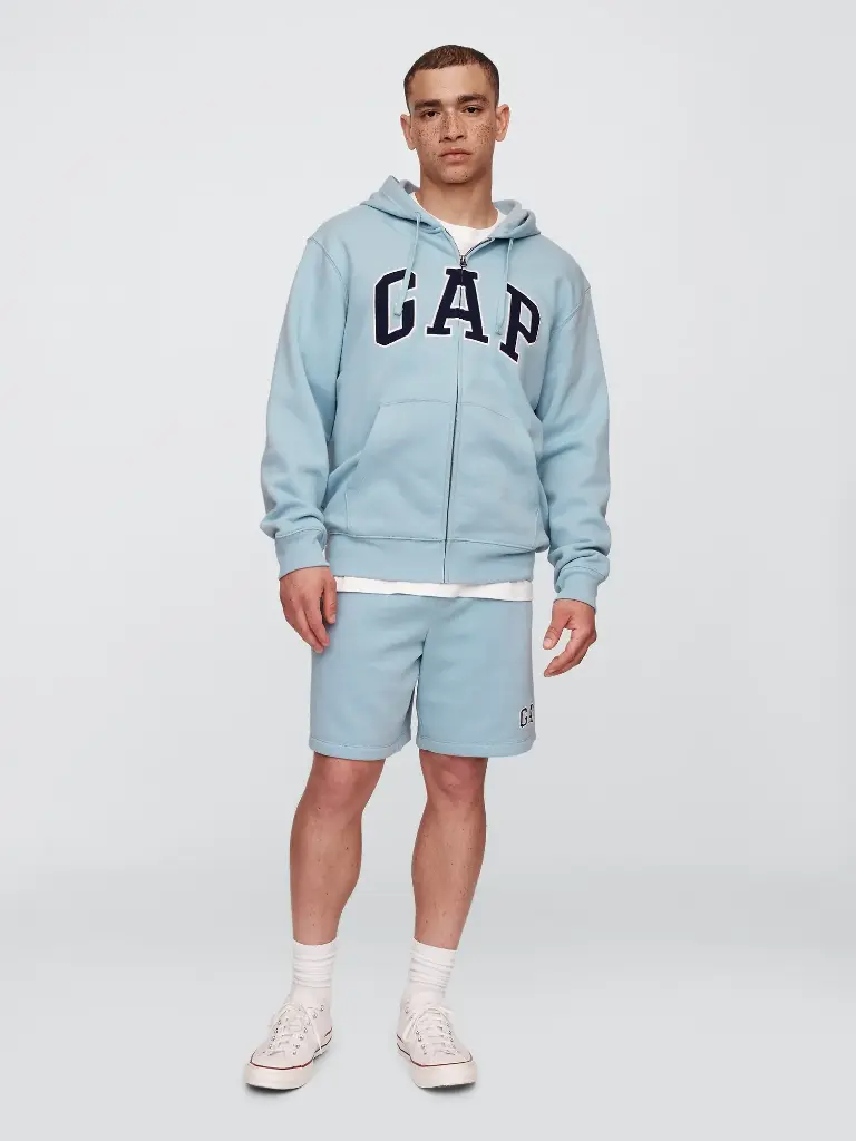 Gap Polerones Heritage Logo Blue Ice