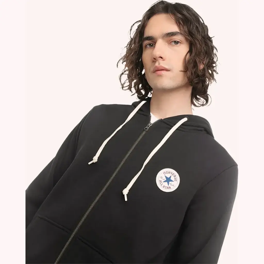 Converse Polerones Hombres Core Full Zip Negro