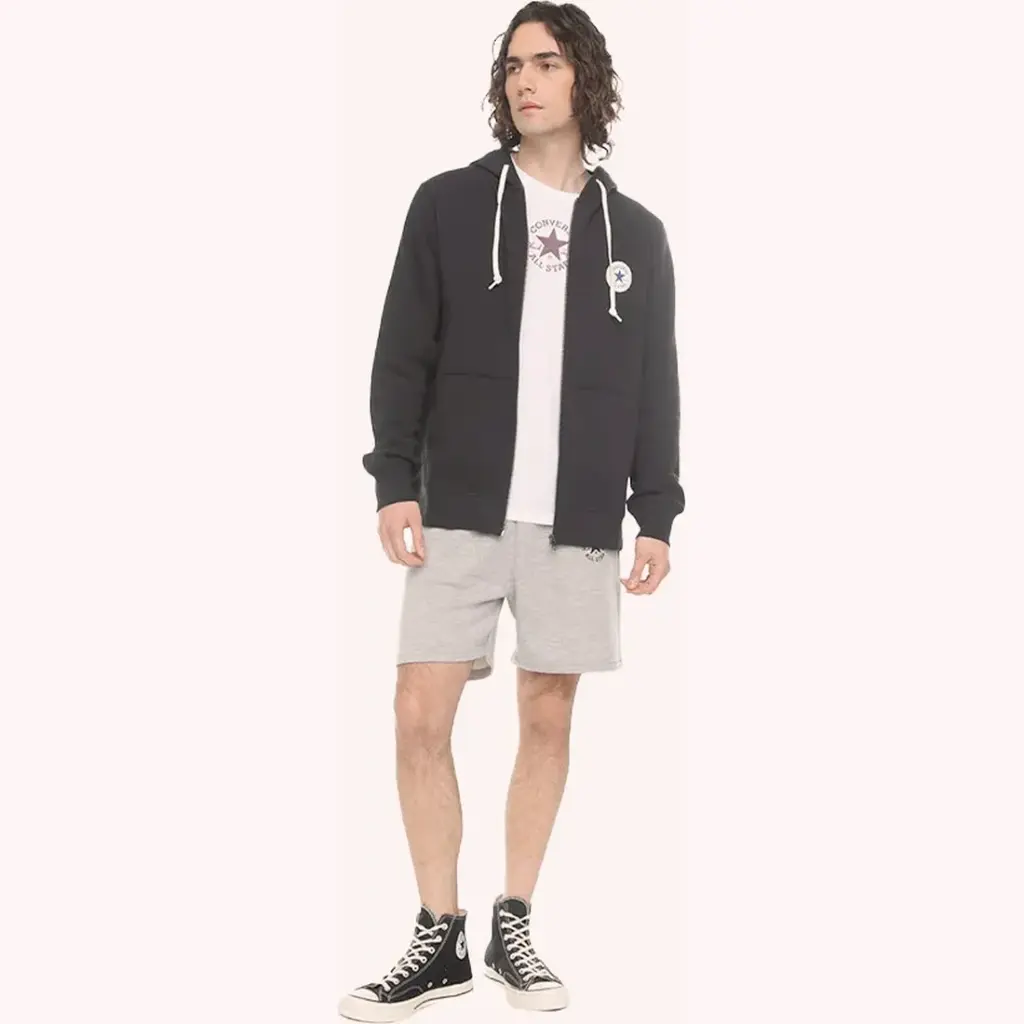 Converse Polerones Hombres Core Full Zip Negro