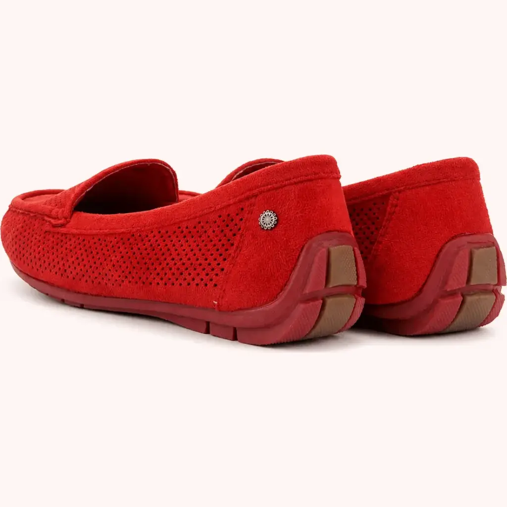 Chalada Zapatos Mujeres Nautico Dos Rojo