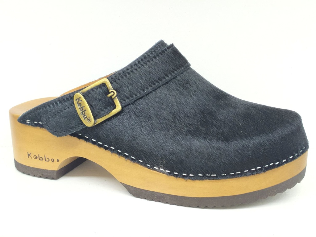 Kebba Zapatos Mujeres Cloc Traba Pelo Negro