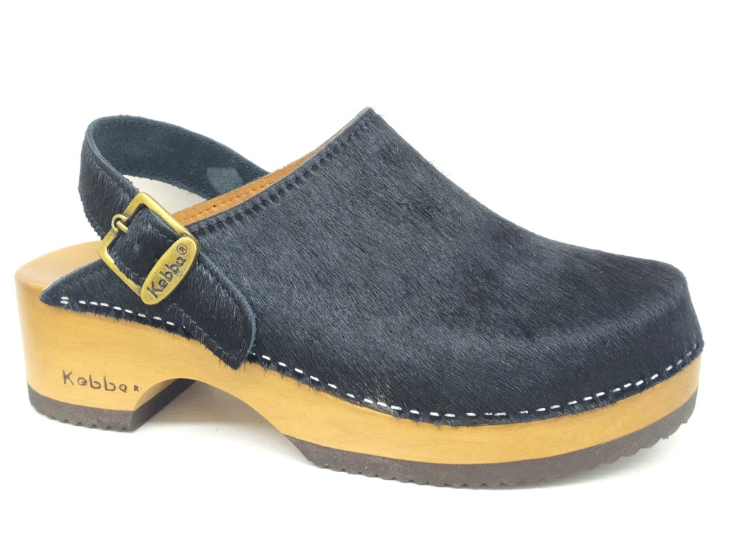 Kebba Zapatos Mujeres Cloc Traba Pelo Negro