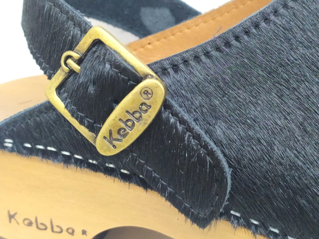 Kebba Zapatos Mujeres Cloc Traba Pelo Negro
