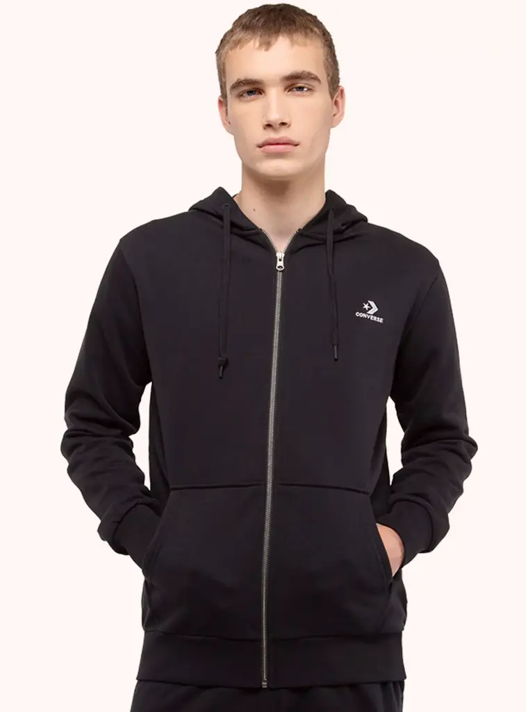 Converse Polerones Full Zip Star Chevron Negro