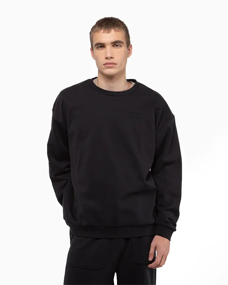 Converse Polerones Hombres Crew All Star Negro