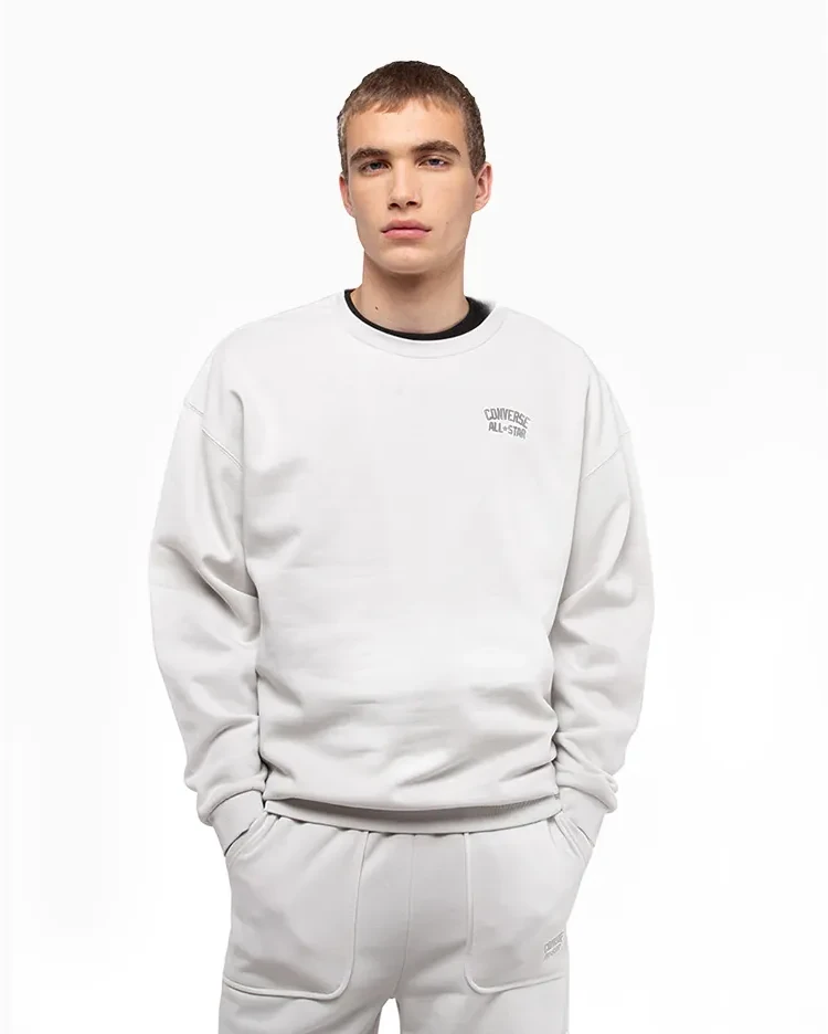 Converse Polerones Hombres Crew All Star Gris