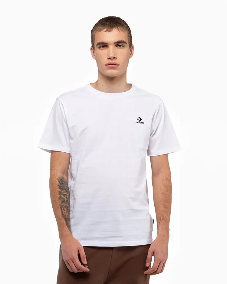 Converse Poleras Hombres Star Chevron Blanco