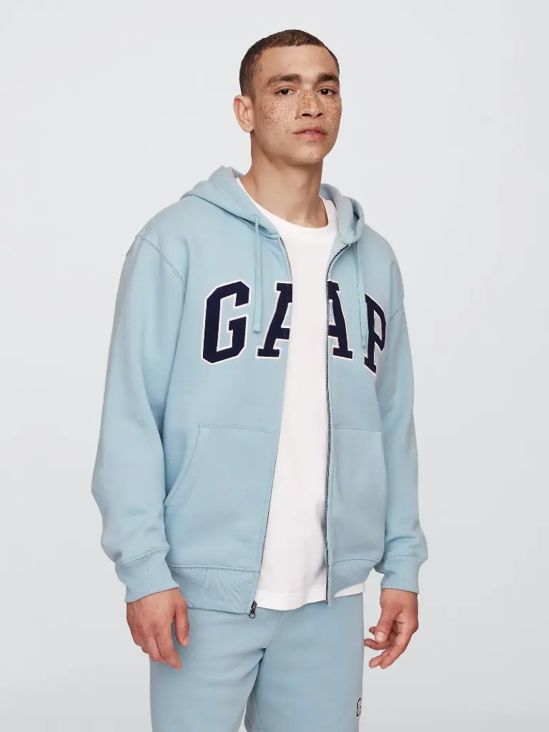 Gap Polerones Heritage Logo Blue Ice