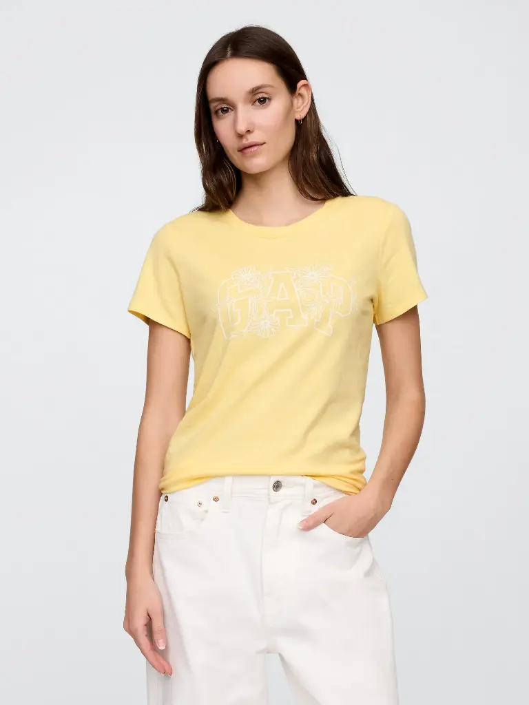 Gap Poleras Ss Logo Classic Tee Pale Banana