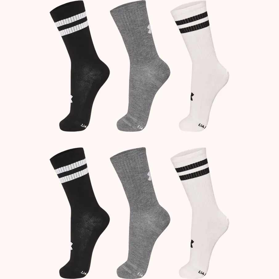 Under Armour Calcetines Essential 6Pk Crew White