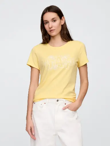 Gap Poleras Ss Logo Classic Tee Pale Banana