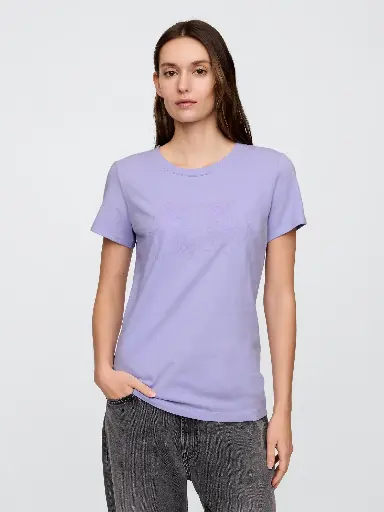 Gap Poleras Ss Logo Classic Tee Warm Violet